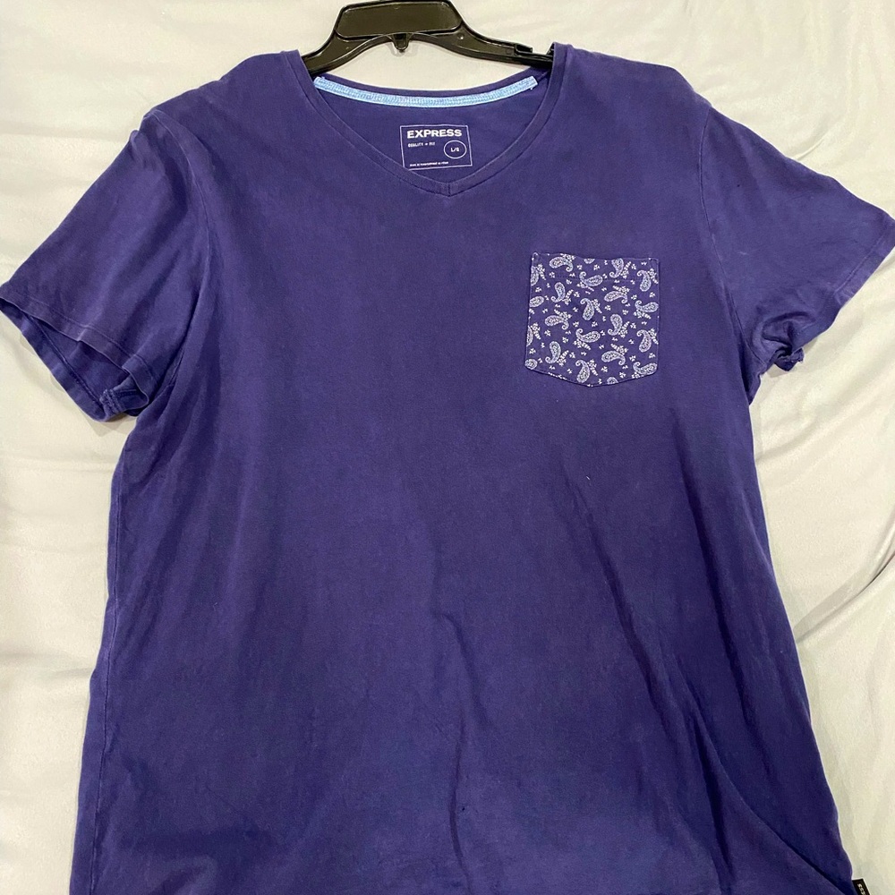 Mens blue express t shirt